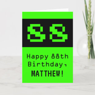 th Birthday Nerdy Geeky Style And Name Card Zazzle Com