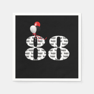 88th Birthday party balloons Napkins