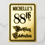 [ Thumbnail: 88th Birthday Party — Elegant Script + Custom Name Invitation ]