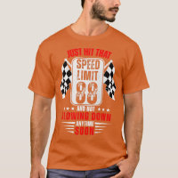 88th Birthday Speed Limit Sign 88 Years Old Racing