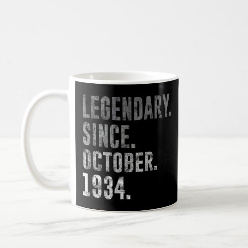 88th Birthday Vintage Legendary Since October 1934 Coffee Mug