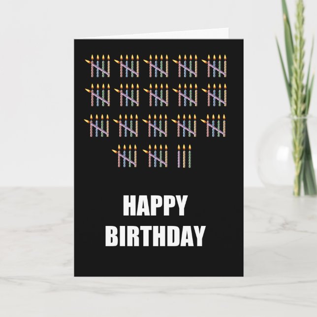 88th Birthday with Candles Card (Front)