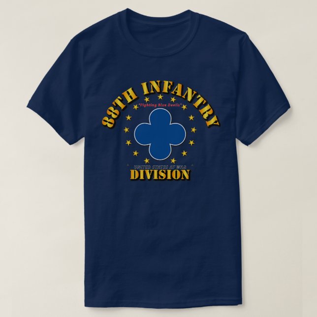 88th Infantry Division Fighting Blue Devils T-Shirt (Design Front)