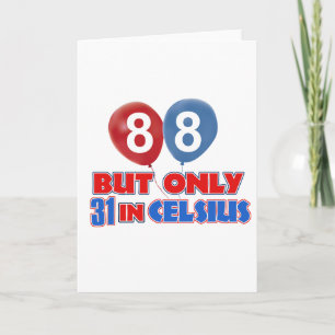 88th year old birthday designs card