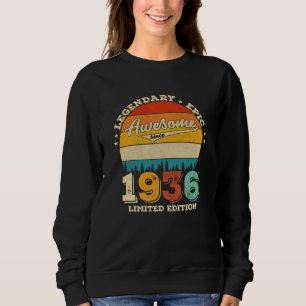 89 Year Old Bday 1936 Awesome 89th Birthday Gift Sweatshirt