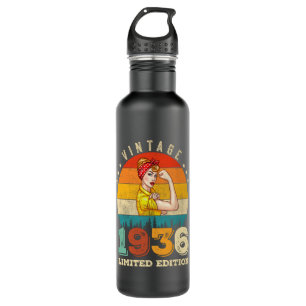 89 Year Old Bday 1936 Vintage 89th Birthday Women Stainless Steel Water Bottle