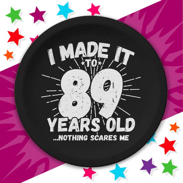 89 Year Old Sarcastic Meme Funny 89th Birthday Paper Plates (Creator Uploaded)