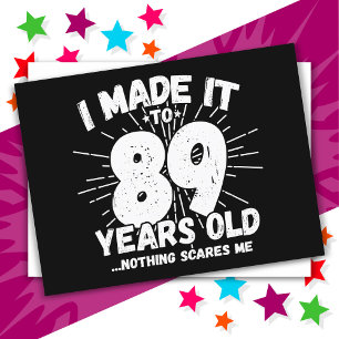 89 Year Old Sarcastic Meme Funny 89th Birthday Postcard