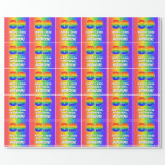 [ Thumbnail: 89th Birthday: Colorful, Fun Rainbow Pattern # 89 Wrapping Paper ]