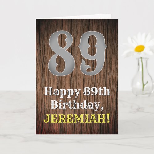 89th Birthday Country Western Inspired Look Name Card