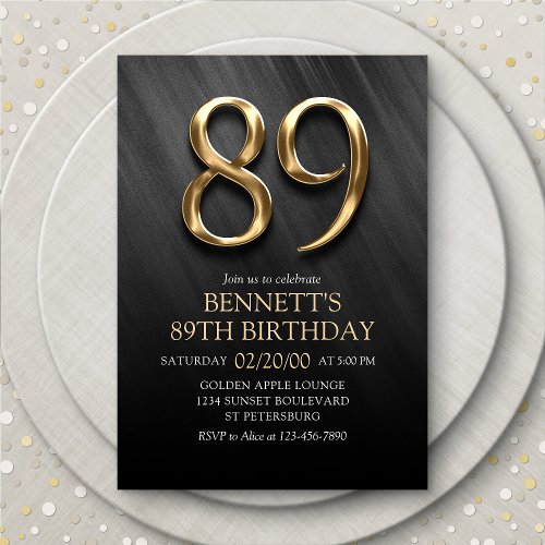 89th Birthday Invitation