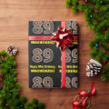 89th Birthday: Name & Faux Wood Grain Pattern