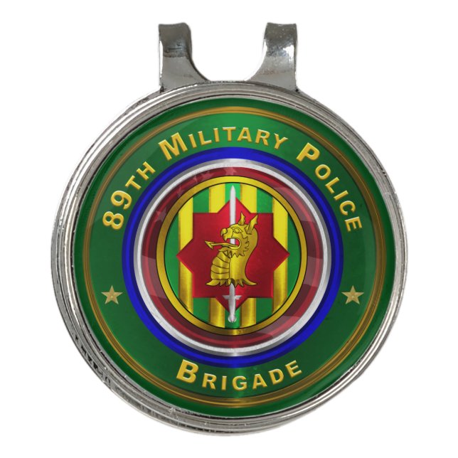 89th Military Police Brigade  Golf Hat Clip (Front)