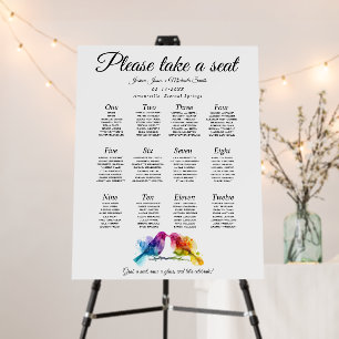 🌈8-10 pax x 12 table seating chart Lovebirds Foam Board