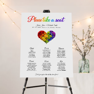 8-10 pax x 6table chart Flourish Together Foam Board
