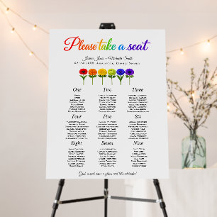 8-10 pax x 9 table seating chart Flourish Together Foam Board