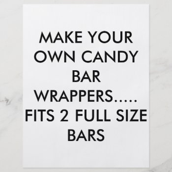 8.1/2 X 11 Full Size Candy Bar Wrappers by CREATIVEPARTYSTUFF at Zazzle