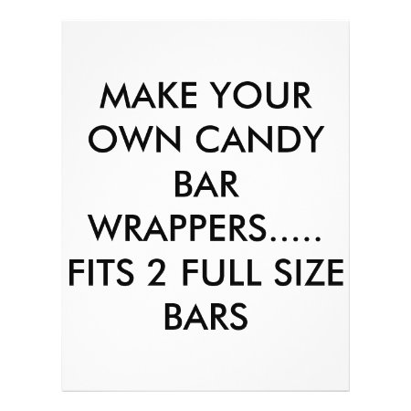 8.1/2 X 11 Full Size Candy Bar Wrappers