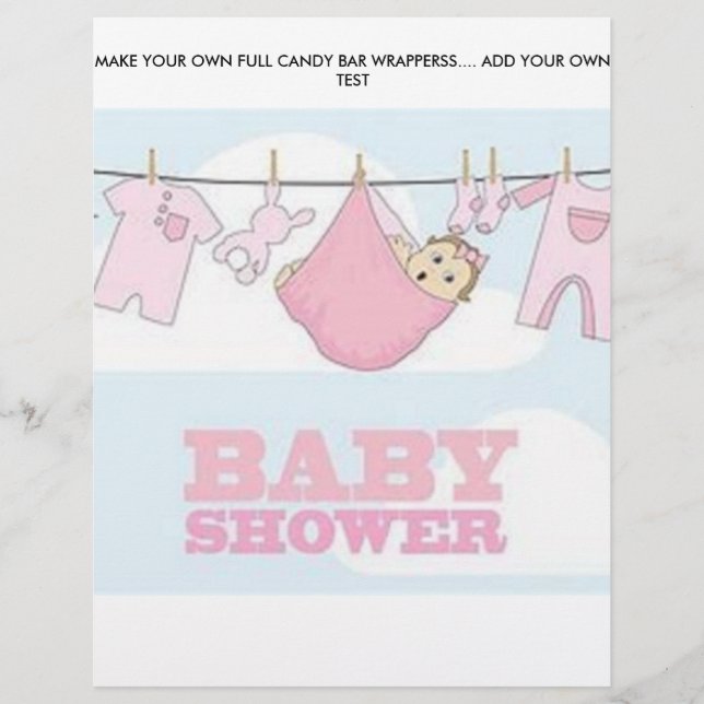 8.1/2 X 11 FULL SIZE CANDY BAR WRAPPERS (Front)