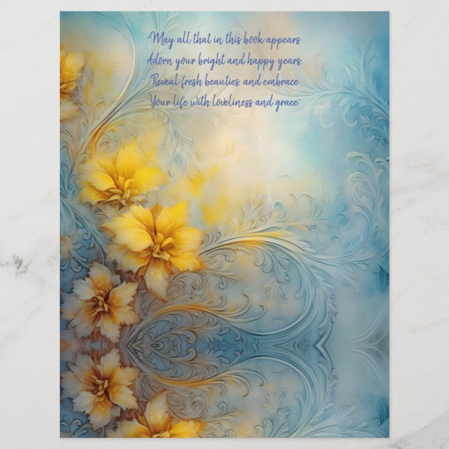 8 1/2x11" Scrapbook, Junk Journal, Decoupage page (Front)