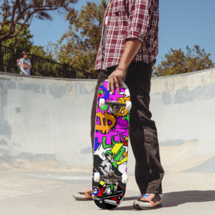 8 1/8" Graffiti Design Skateboard Deck