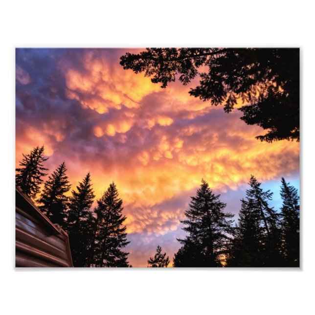 8.5"x11" Photo Print || Mammatus Cloud Sunset (Front)