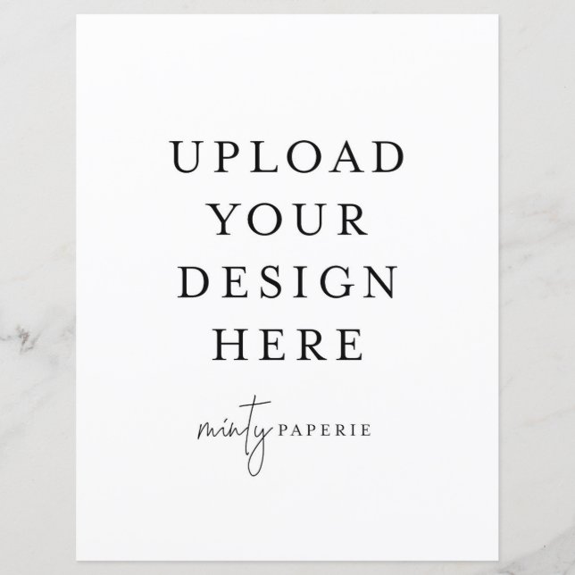 8.5" x 11" Flat Sheet - Portrait (Front)