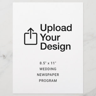 8.5" x 11" Fyer Sheet - Wedding Newspaper Programs