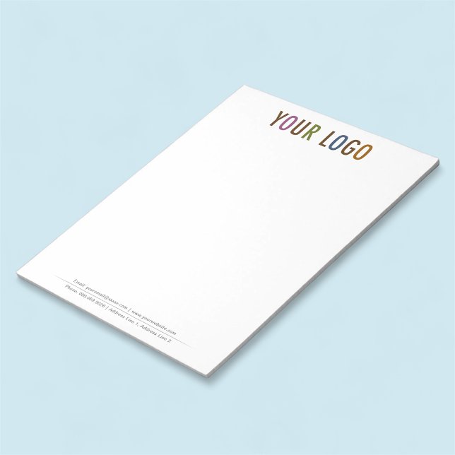 8.5 x 11 Letter Size Notepad Custom Business Logo (MISOOK 8.5 x 11 inch Notepad with Logo)