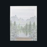 8.5 x 11 Lined Notepad for Letter Writing<br><div class="desc">Enjoy writing down your thoughts, lists, and encouraging letters with this peaceful winter mountain scene notepad. It's also great for your JW field ministry, daily notes, and gifts. Great gift idea for mom, sisters, and friends. Encourage newly baptized ones, unbaptized publishers, and pioneers with a thoughtful and useful gift. Thank...</div>
