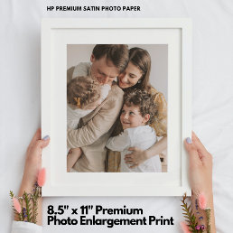 8.5&quot; x 11&quot; Premium Photo Enlargement Print