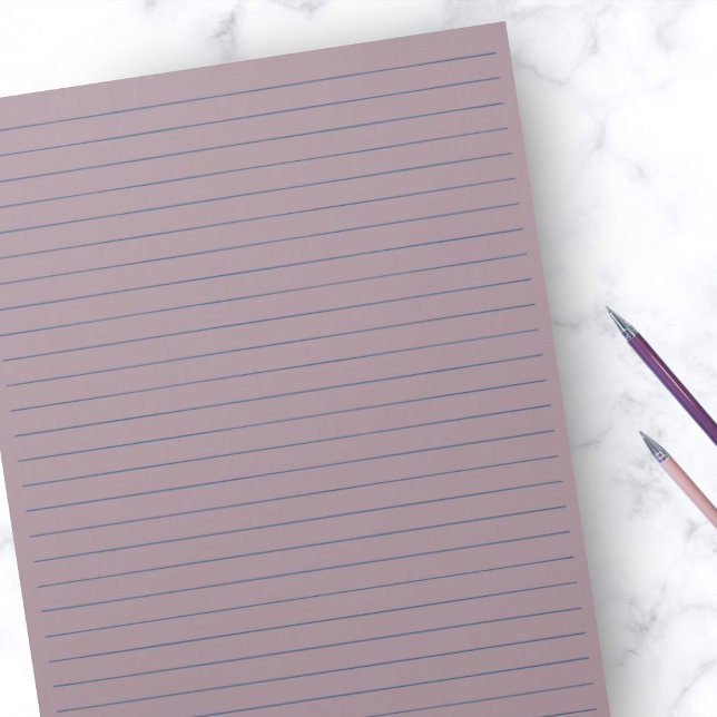 8.5" x 11"  Rustic Mauve with Blue Lines Wide Rule Notepad (Creator Uploaded)