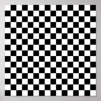 8.5" x 8.5", Checkerboard 16x16 Poster (Matte)