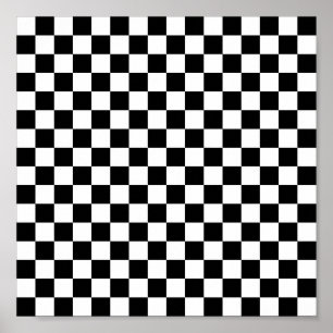8.5" x 8.5", Checkerboard 16x16 Poster (Matte)