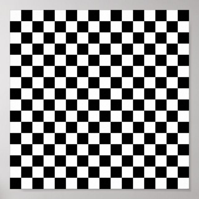 8.5" x 8.5", Checkerboard 16x16 Poster (Matte) (Front)