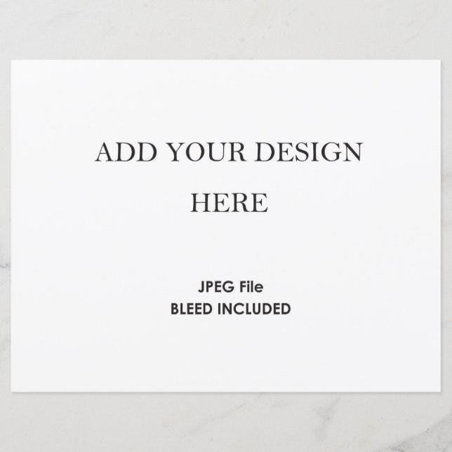 8.5x11" Horizontal Card Stock 110 lb  (Front)