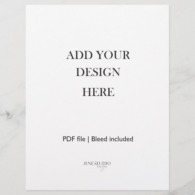 8.5x11" Portrait Sheet Printing  (Front)