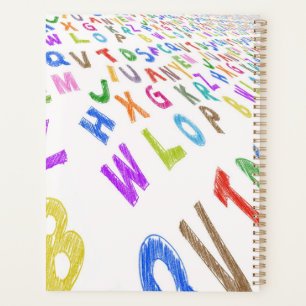 8.5x11 Spiral Notebook -Education Alphabet