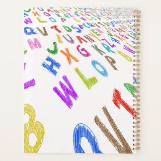 8.5x11 Spiral Notebook -Education Alphabet