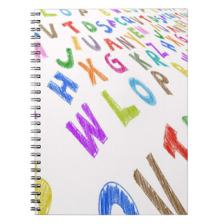 8.5x11 Spiral Notebook -Education Alphabet