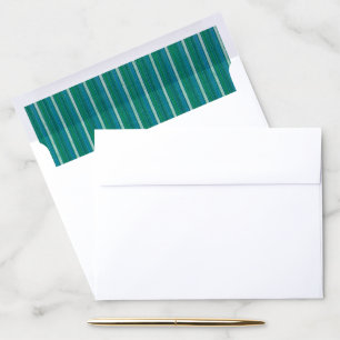 8.75" x 6.5" Envelope Blue & Green Stripe Liner