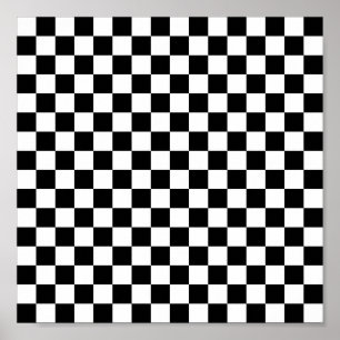 8.75" x 8.75", CheckerBoard (Matte) Poster
