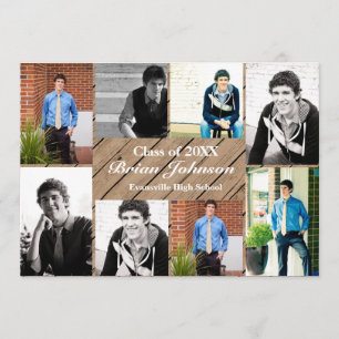 8/9 Photos Wood - Graduation Announcement