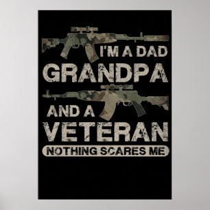 8 American Flag Camo Veterans Fathers Day Poster