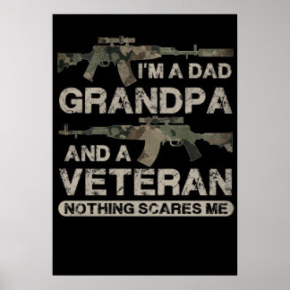 8 American Flag Camo Veterans Fathers Day Poster