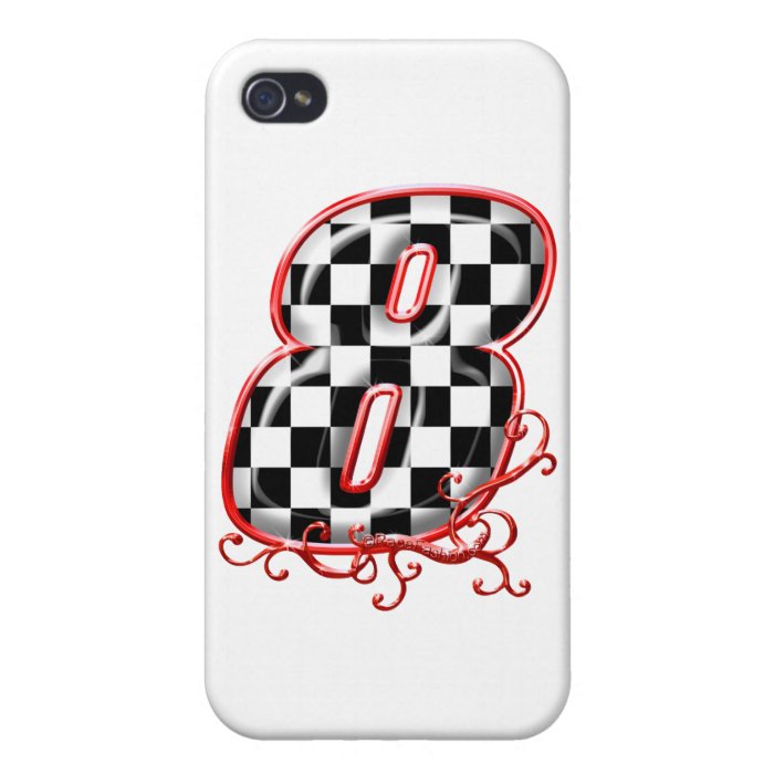 8 auto racing number iPhone 4 cover