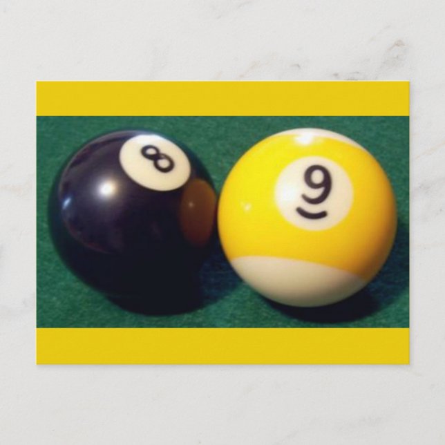 8-Ball 9-Ball Postcard (Front)