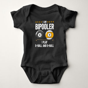 8 Ball and 9 Ball Humor Funny Billiards Baby Bodysuit