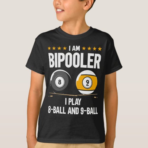 8 Ball and 9 Ball Humor Funny Billiards T_Shirt
