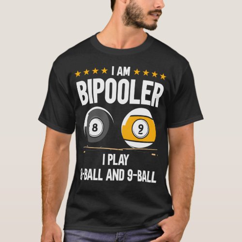 8 Ball and 9 Ball Humor Funny Billiards T_Shirt